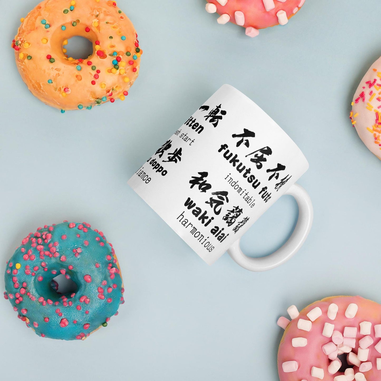 Positive kanji mug